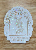 Well red woman (tan) Vinyl Sticker
