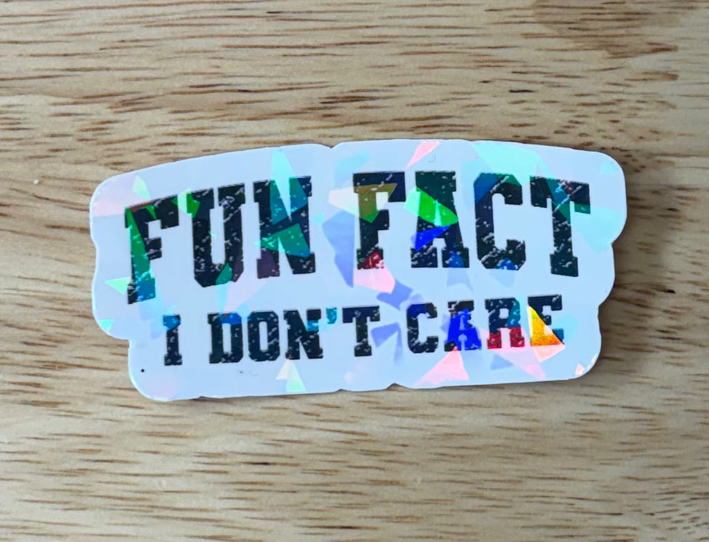 Fun Fact Vinyl Sticker