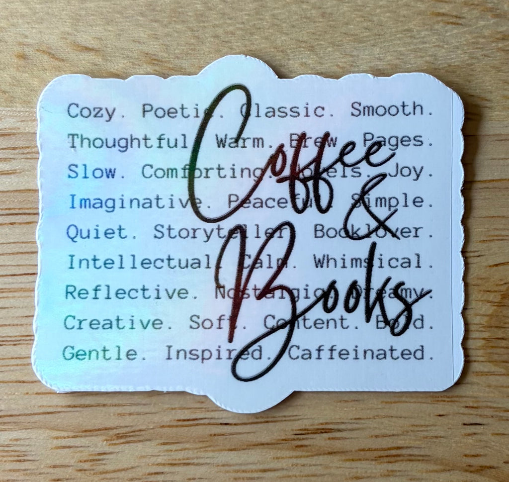 Coffee & Books Vinyl Sticker