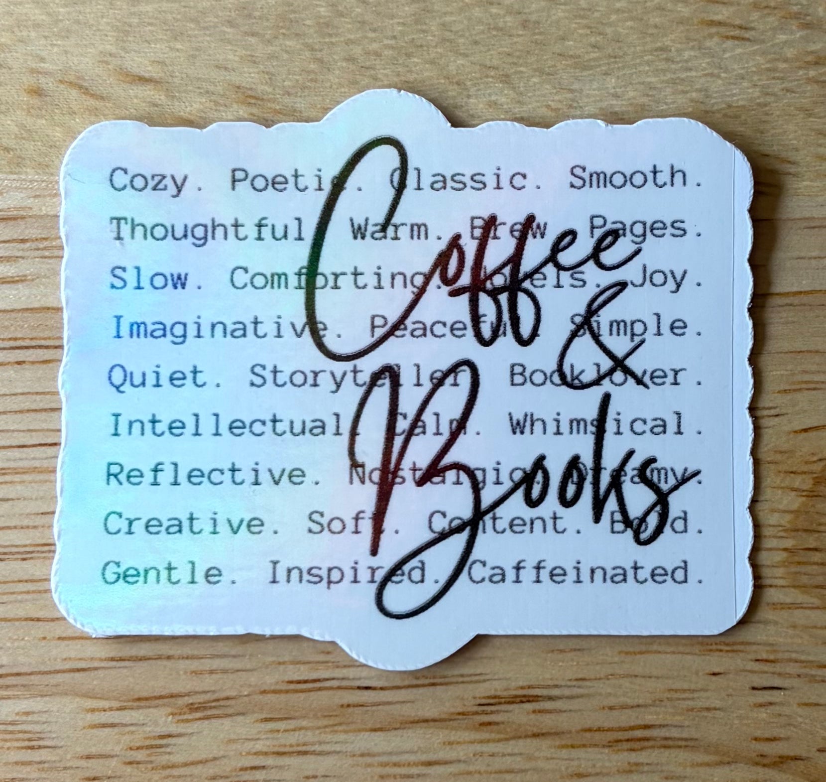 Coffee & Books Vinyl Sticker