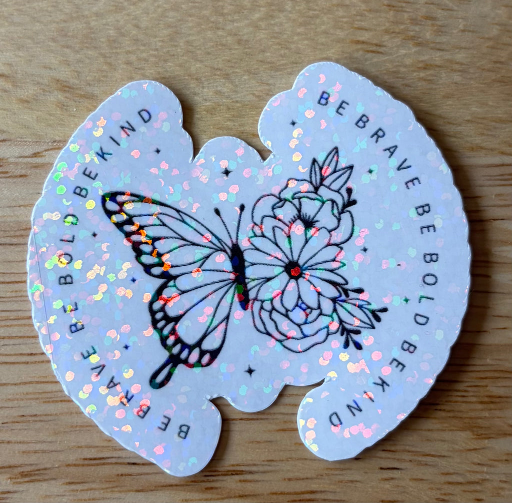 Be... Butterfly Vinyl Sticker